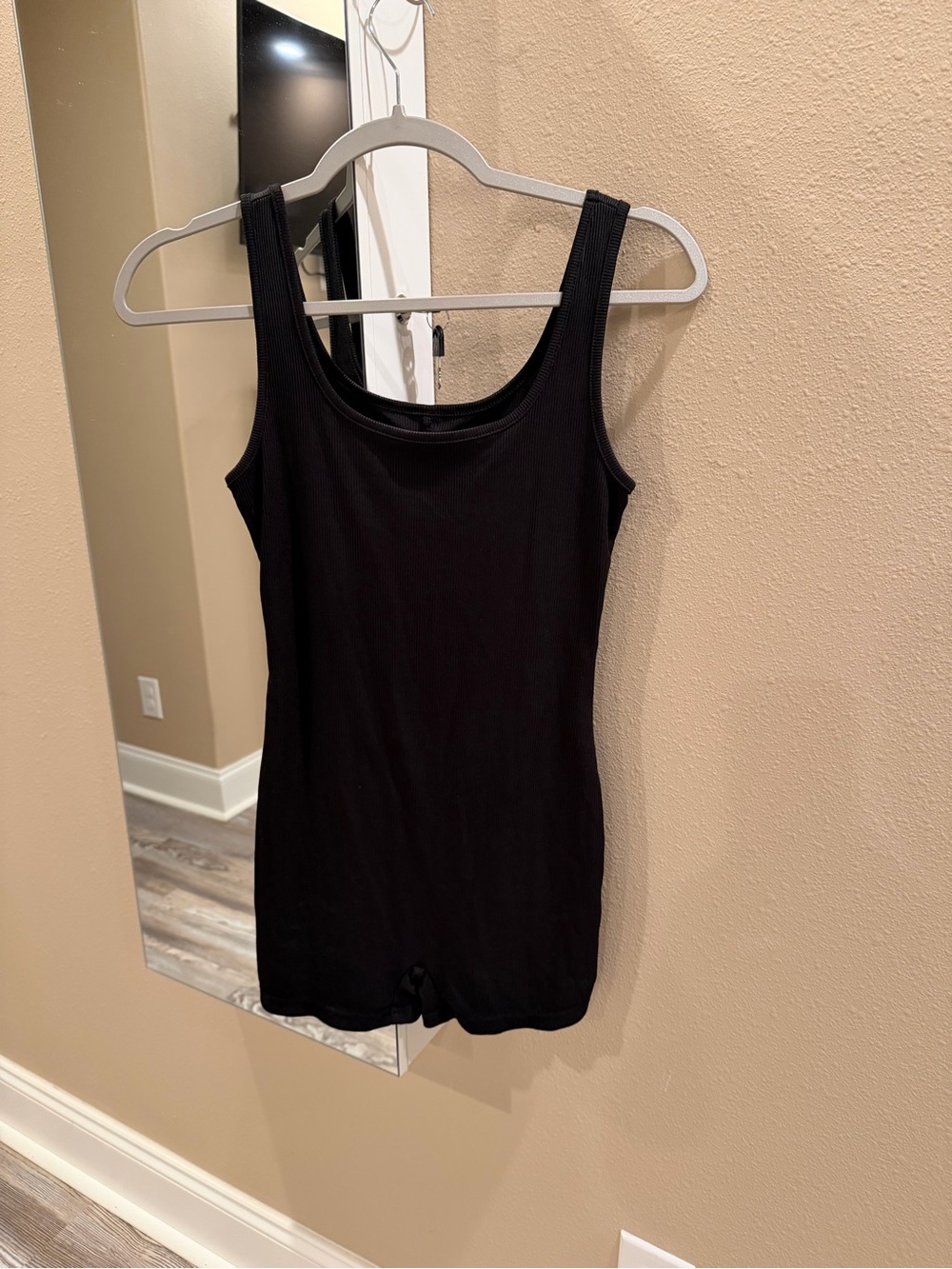 Source Unknown Black Scoop Neck Tank Romper
